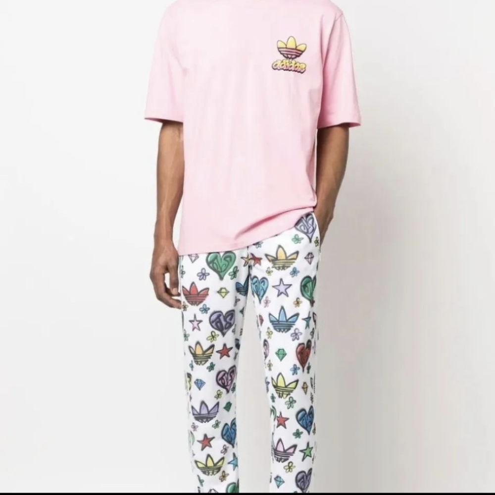 Authentic adidas x Jeremy Scott graffiti track pants size medium unisex - Picture 3 of 6